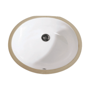 17" X 14" White Oval Lavatory Sink